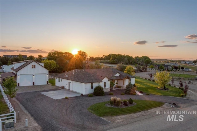 27985 Gray Sage Rd, Caldwell, ID 83607 - view of front of house with driveway and a garage