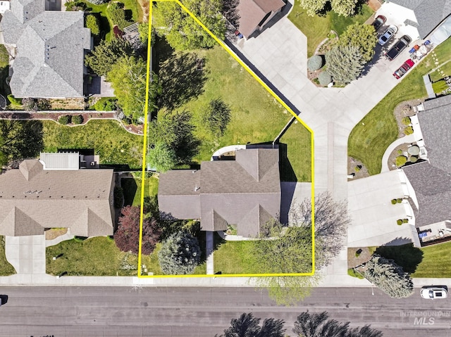 bird's eye view featuring a residential view
