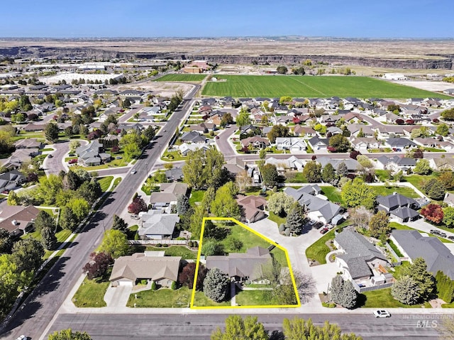 drone / aerial view featuring a residential view