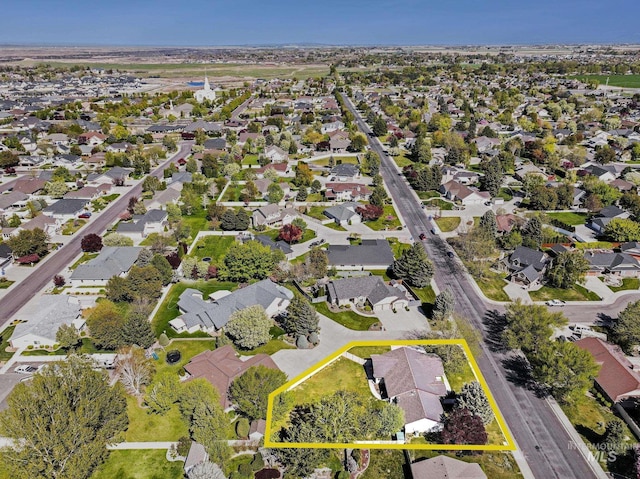 birds eye view of property featuring a residential view