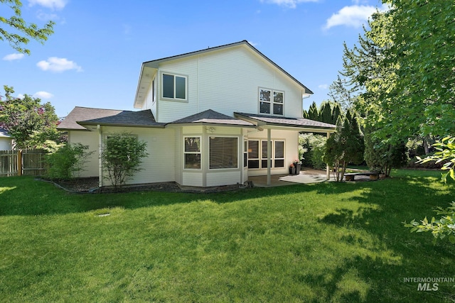 rear view of house featuring a patio area
