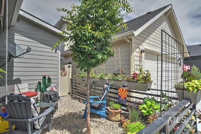 view of home's exterior with a garage