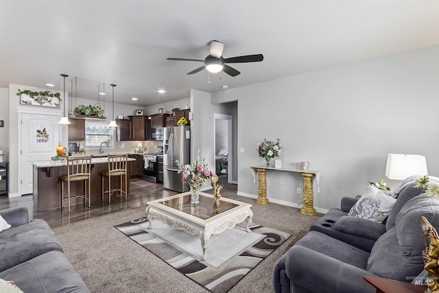 1011 Lynx, Jerome, ID 83338 - living area featuring ceiling fan and recessed lighting