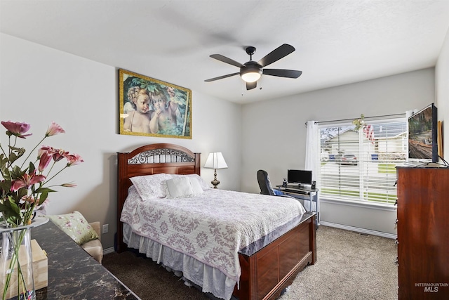 1011 Lynx, Jerome, ID 83338 - bedroom featuring carpet floors, an office area, and a ceiling fan