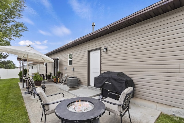 1011 Lynx, Jerome, ID 83338 - view of patio with an outdoor fire pit and a grill
