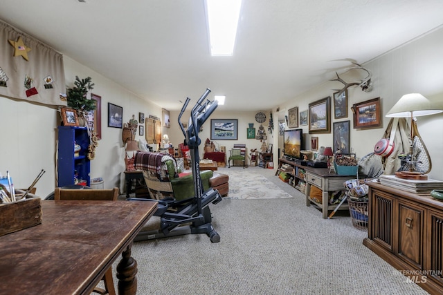 interior space with carpet flooring