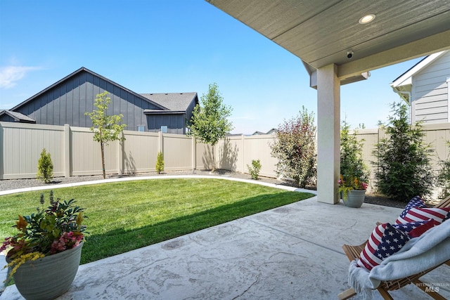 3067 N Sun City Ave, Star, ID 83669 - fenced backyard featuring a patio area