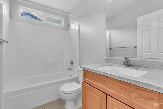 4104 Iris Ct, Nampa, ID 83687 - full bathroom featuring vanity, tile patterned flooring, toilet, and shower / tub combination