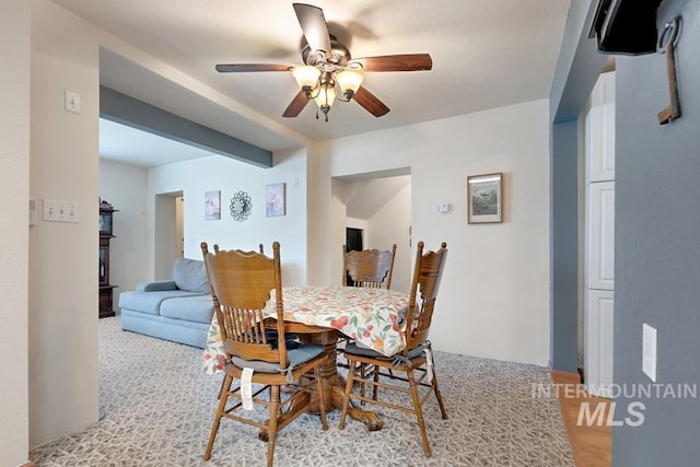 1015 E Park, Weiser, ID 83672 - dining space with ceiling fan