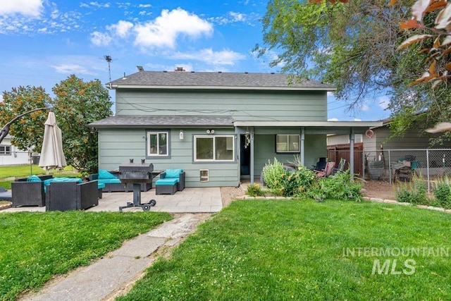 1015 E Park, Weiser, ID 83672 - back of house featuring an outdoor living space and a patio area