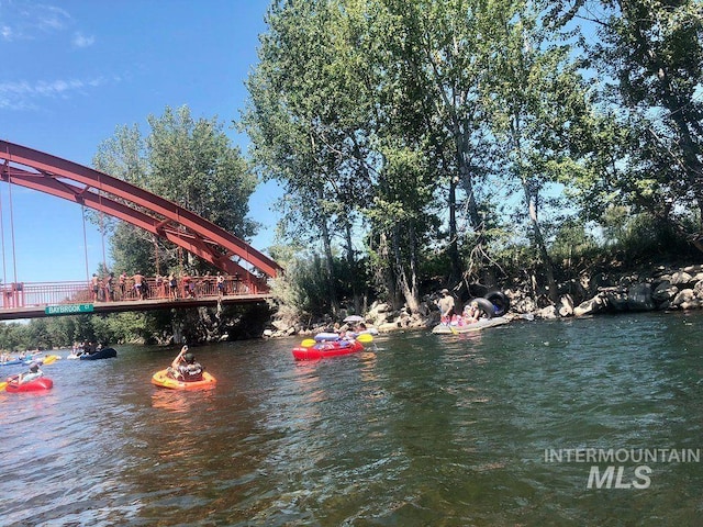 1512 N 28th St, Boise, ID 83703 - water view featuring a notable bridge