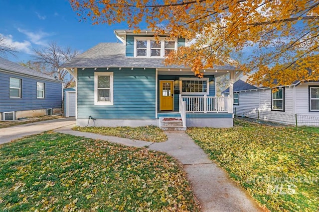 bungalow-style home featuring a porch