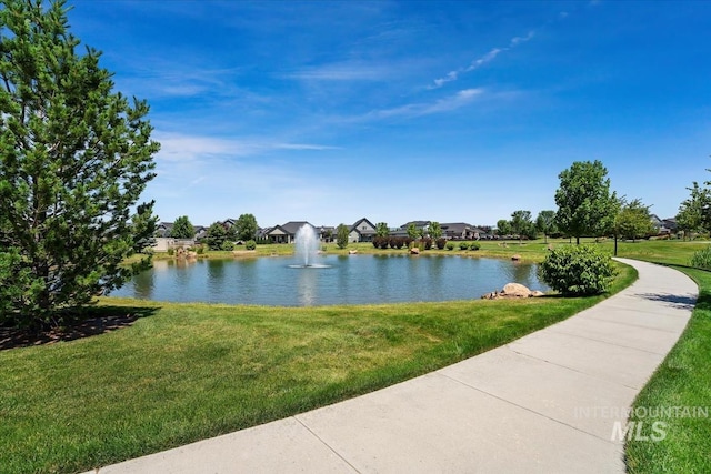 property view of water featuring a residential view