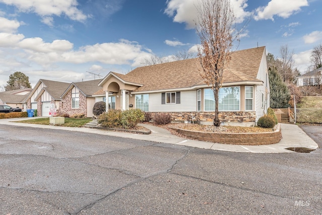 view of front of home featuring a garage