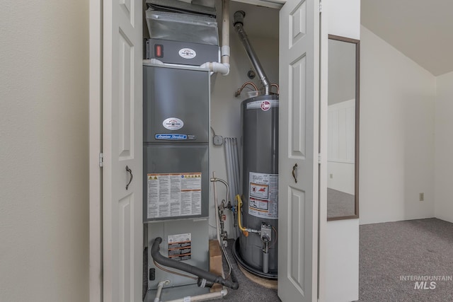 utilities featuring heating unit and water heater