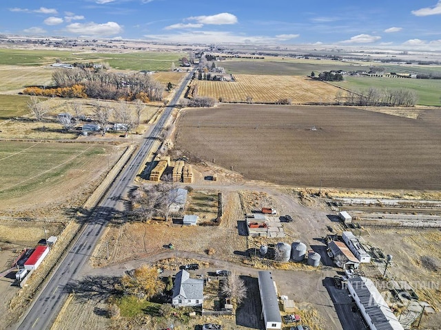 bird's eye view with a rural view