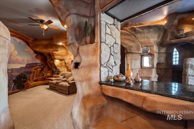 9105 W Mcmillan, Nampa, ID 83687 - interior space with ceiling fan and carpet flooring