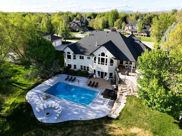 view of pool with a patio area