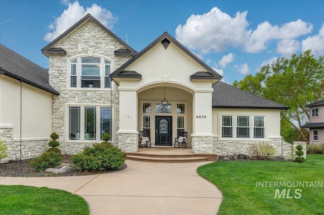 2873 W Wind Dr, Eagle, ID 83616 - view of front of house with a front lawn