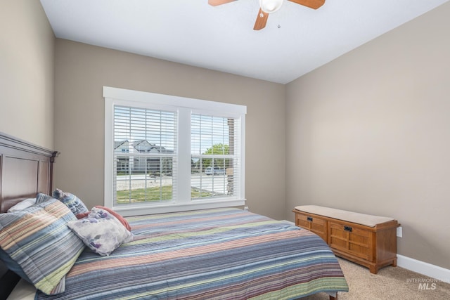 120 S Marko Ln, Kuna, ID 83634 - bedroom with light carpet, baseboards, and a ceiling fan