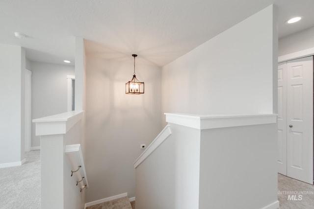 12596 Kinsella St, Nampa, ID 83651 - stairway featuring carpet, baseboards, and recessed lighting