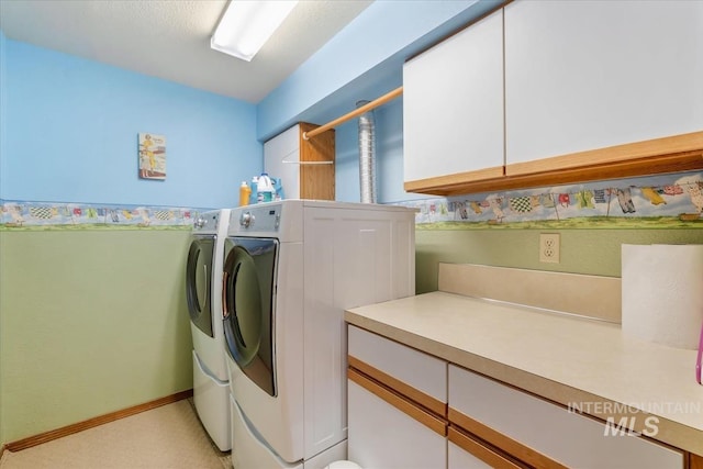 1460 Fairway Ct, Mountain Home, ID 83647 - laundry area featuring separate washer and dryer and cabinet space