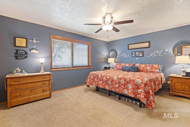1460 Fairway Ct, Mountain Home, ID 83647 - carpeted bedroom with a textured ceiling and ceiling fan