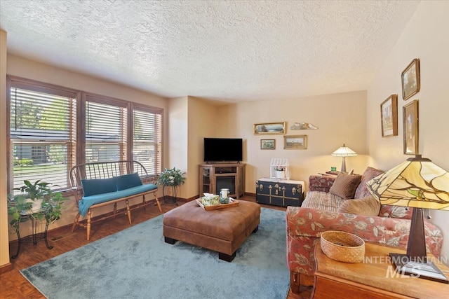 1460 Fairway Ct, Mountain Home, ID 83647 - living room with a textured ceiling and wood finished floors