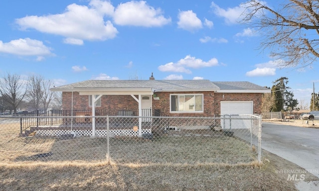 ranch-style house with a garage