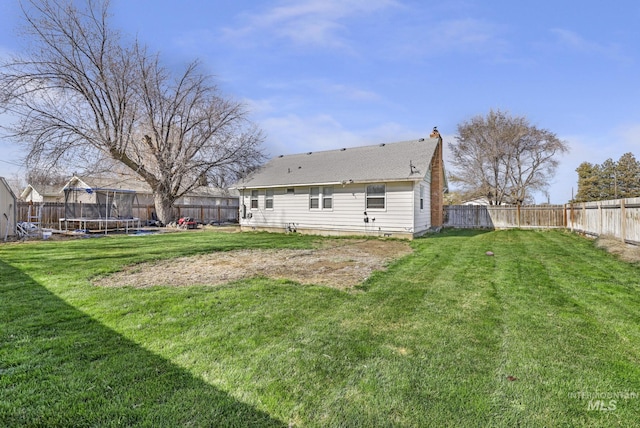 706 Utah St, Gooding, ID 83330 - back of house with a trampoline and a chimney
