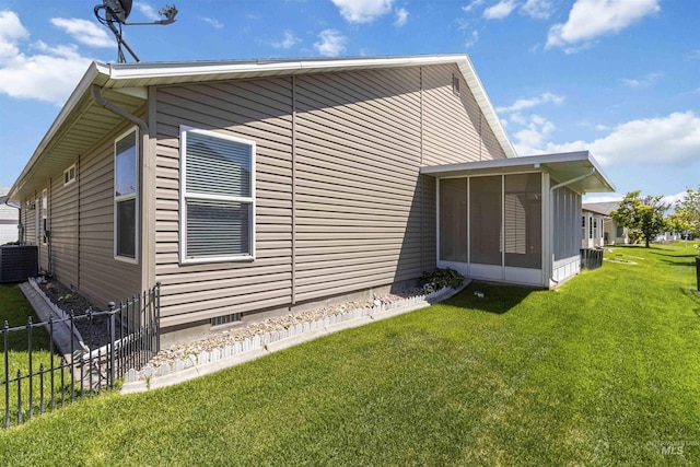 421 N David Frost St, Nampa, ID 83651 - rear view of house with a sunroom, central AC unit, and crawl space