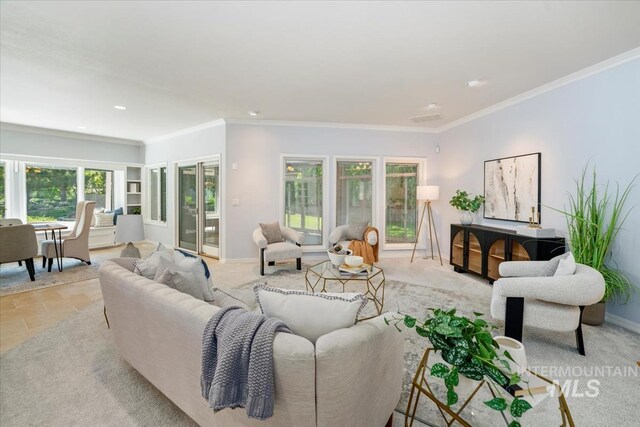 2368 SE 5th Way, Meridian, ID 83642 - living area with ornamental molding and recessed lighting