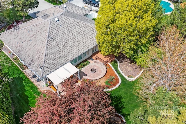 2368 SE 5th Way, Meridian, ID 83642 - view from above of property featuring a pool