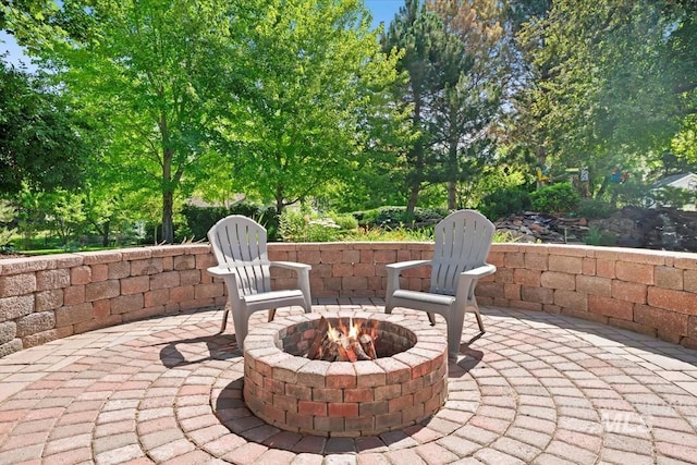 2368 SE 5th Way, Meridian, ID 83642 - view of patio with an outdoor fire pit