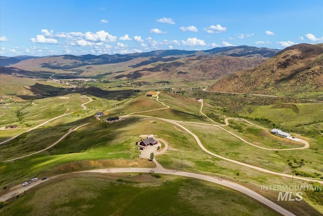 160 Summit Ridge Rd, Horseshoe Bend, ID 83629 - aerial overview of property's location with mountains