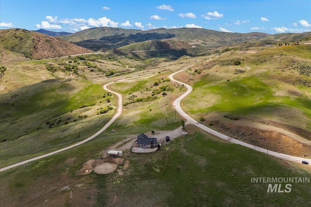 160 Summit Ridge Rd, Horseshoe Bend, ID 83629 - aerial view of property's location with a mountainous background