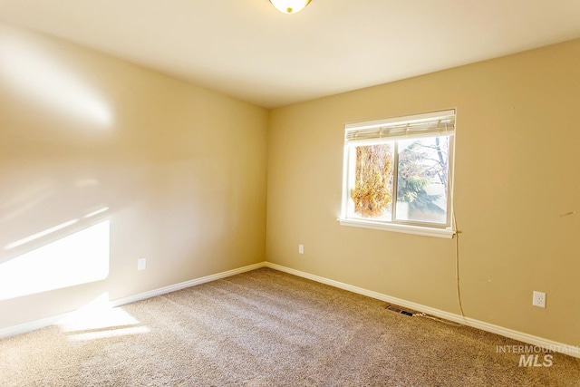 view of carpeted spare room