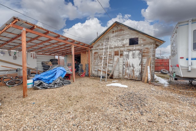 view of outdoor structure featuring a carport