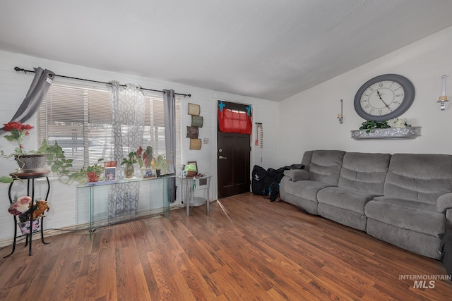 living room featuring hardwood / wood-style floors