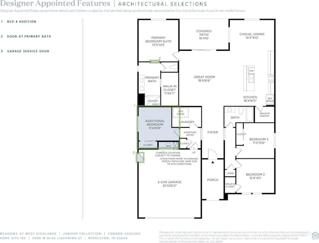 2096 W Blue Lightning St, Middleton, ID 83644 - floor plan / room layout