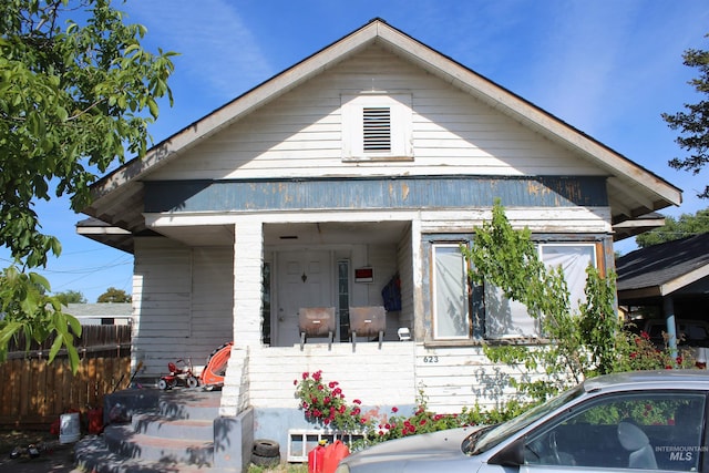 view of bungalow