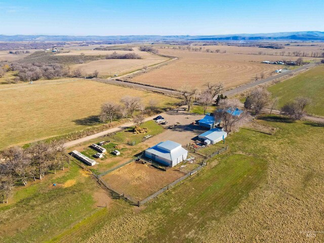 bird's eye view featuring a rural view