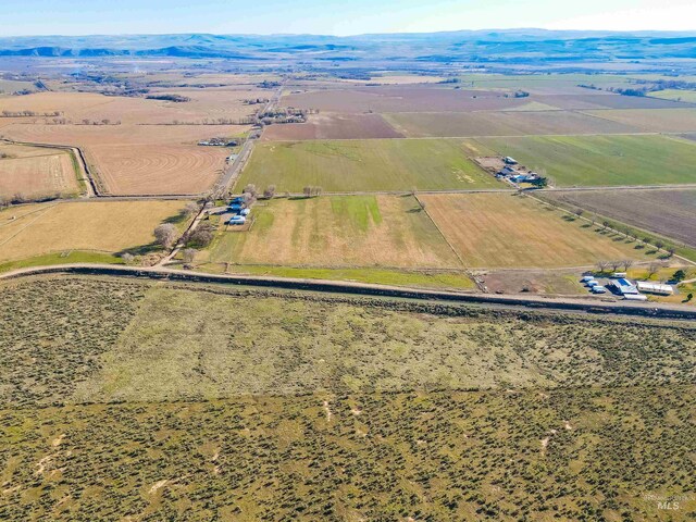 bird's eye view with a rural view