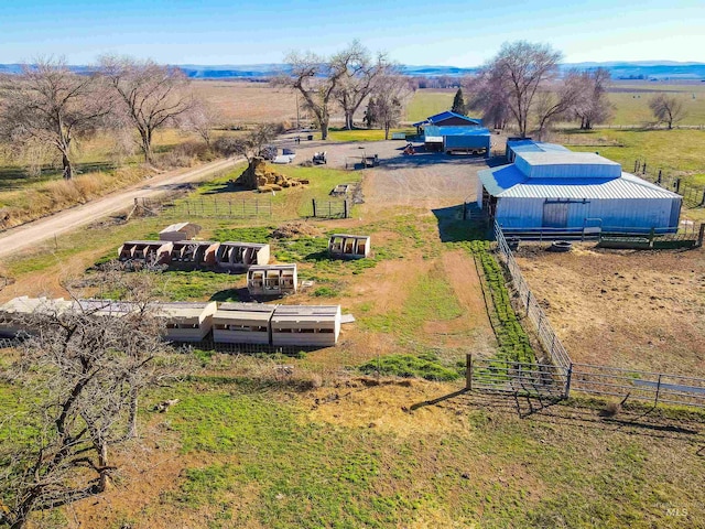 bird's eye view with a rural view