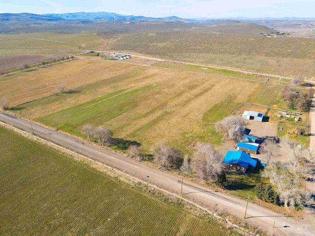 aerial view featuring a rural view