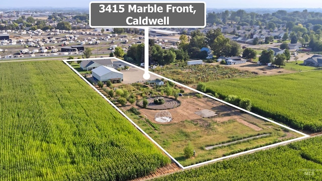 3415 Marble Front Rd, Caldwell, ID 83605 - aerial overview of property's location with property parcel outlined