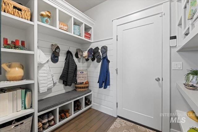 4071 S Twilight Rise Ave, Meridian, ID 83642 - mudroom featuring dark wood finished floors