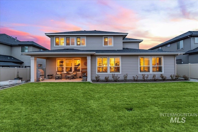 4071 S Twilight Rise Ave, Meridian, ID 83642 - rear view of house with a patio