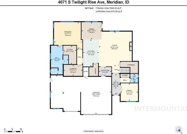 4071 S Twilight Rise Ave, Meridian, ID 83642 - view of floor plan / room layout