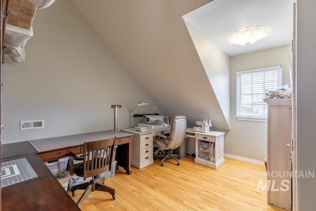 1027 Larkspur, Moscow, ID 83843 - home office with light wood-style floors and baseboards